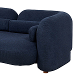 Дизайнерский двухместный диван с мягкими спинкой и подлокотниками синий Madelaine Sofa Blue варинант исполнения - 5 | Loft Concept в Краснодаре