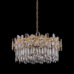 Люстра круглая с декоративными элементами в виде крупных хрустальных цветов Palace Gardens варинант исполнения - 1 | Loft Concept в Краснодаре