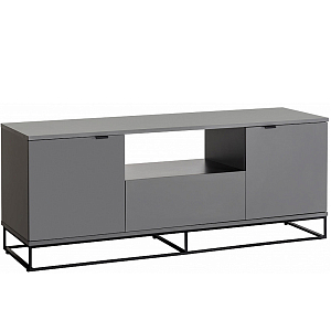 ТВ-тумба цвета графит с  2-мя дверцами и ящиком Strict Lines