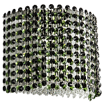 Бра с хрустальными подвесками хром Crystal Art Chrome Green Wall Lamp варинант исполнения - 1 | Loft Concept в Краснодаре
