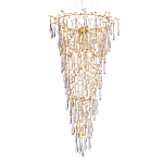 Люстра подвесная в форме перевернутой пирамиды с металлическими ветвями и прозрачными стеклянными подвесками Droplet Chandelier варинант исполнения - 1 | Loft Concept в Краснодаре