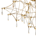 Потолочный светильник с тонкой металлической конструкцией цвета золото Quasar варинант исполнения - 3 | Loft Concept в Краснодаре