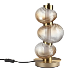 Настольная лампа с 3-мя рифлеными стеклянными шарами Marcelh Light варинант исполнения - 1 | Loft Concept в Краснодаре