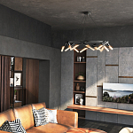 Люстра круглая с трубчатыми лампочками Vanguard Circle варинант исполнения - 4 | Loft Concept в Краснодаре