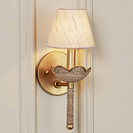 Бра из кованого железа с отделкой плетеной веревкой и сусальным золотом Parisian Style варинант исполнения - 5 | Loft Concept в Краснодаре