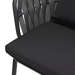 Стул мягкий с декором в виде плетеных лент на спинке и подлокотниках Semicircular Chair Decorated with Ribbons варинант исполнения - 11 | Loft Concept в Краснодаре