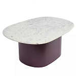 Журнальный столик овальный с мраморной столешницей Decor Showcase варинант исполнения - 1 | Loft Concept в Краснодаре