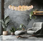 Люстра подвесная круглая с сферическими плафонами из натурального камня Glowing Spheres варинант исполнения - 8 | Loft Concept в Краснодаре