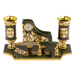 Настольный письменный набор из нефрита с ножом для бумаг в подарочной коробке Maecenas варинант исполнения - 1 | Loft Concept в Краснодаре