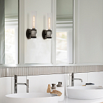 Бра для ванных комнат с прозрачным стеклянным плафоном в форме цилиндра Hinkley варинант исполнения - 8 | Loft Concept в Краснодаре