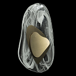 Бра овальное из стекла с золотым элементом Flow Texture  варинант исполнения - 8 | Loft Concept в Краснодаре