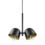 Подвесной светильник черный с 2-мя плафонами Pendant lamp Black варинант исполнения - 2 | Loft Concept в Краснодаре