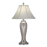 Настольная лампа с белым тканевым абажуром в форме колокола Stiffel варинант исполнения - 2 | Loft Concept в Краснодаре