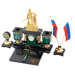 Настольный письменный набор из малахита и долерита Leader Organizer варинант исполнения - 2 | Loft Concept в Краснодаре