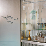 Обои ручная роспись Jakuchu Original colourway on Tarnished Silver gilded paper варинант исполнения - 3 | Loft Concept в Краснодаре