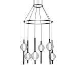 Люстра светодиодная с 6-ю сферическими стеклянными плафонами Splatter варинант исполнения - 2 | Loft Concept в Краснодаре