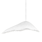 Подвесной светильник с асимметричным волнообразным абажуром и фактурной бахромой по краю Tactile Line варинант исполнения - 1 | Loft Concept в Краснодаре