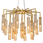 Люстра со стеклянными цилиндрическими плафонами Luminous Cylinders Amber варинант исполнения - 3 | Loft Concept в Краснодаре