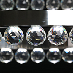 Люстра с двумя кольцами цвета хром и прозрачными хрустальными шарами по периметру Sacramento Transparent Balls Chandelier варинант исполнения - 7 | Loft Concept в Краснодаре