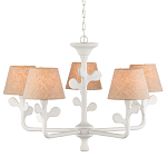 Люстра с белым каркасом и тканевыми абажурами Natural Stems варинант исполнения - 1 | Loft Concept в Краснодаре