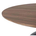 Столик журнальный с круглой деревянной столешницей на черном фактурном основании Bourgeon варинант исполнения - 1 | Loft Concept в Краснодаре