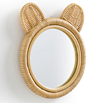 Зеркало из ротанга в форме головы медведя Wicrer Furniture варинант исполнения - 2 | Loft Concept в Краснодаре