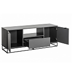 ТВ-тумба цвета графит с  2-мя дверцами и ящиком Strict Lines варинант исполнения - 3 | Loft Concept в Краснодаре