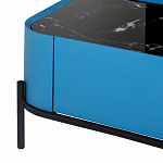 Тумба прикроватная чёрно-голубая с  ящиком Blue Cabinet варинант исполнения - 4 | Loft Concept в Краснодаре