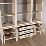 Модульный стеллаж Primo из трех составных элементов Светлый дуб варинант исполнения - 4 | Loft Concept в Краснодаре