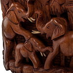 Панно из дерева пирамида из слонов Panel With Animals варинант исполнения - 3 | Loft Concept в Краснодаре