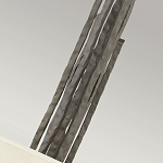 Люстра подвесная с широким белым текстильным абажуром и вертикальными декоративными элементами Hinkley варинант исполнения - 9 | Loft Concept в Краснодаре