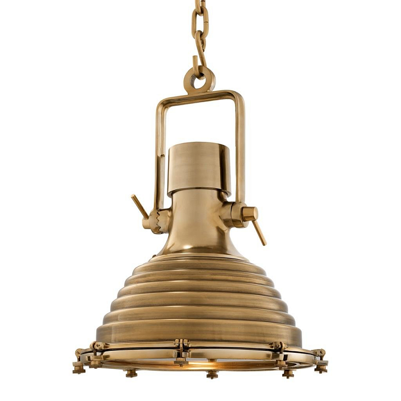 Люстра Lamp Maritime Brass Латунь Античная полированная Прозрачное Стекло в Краснодаре | Loft Concept 