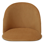 Барный стул со спинкой и металлической подставкой на 3-х деревянных ножках Горчичный Велюр Vendramin Chair варинант исполнения - 3 | Loft Concept в Краснодаре