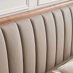 Кровать двуспальная с мягким изголовьем Moon Walnut Bed варинант исполнения - 8 | Loft Concept в Краснодаре