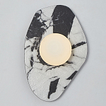 Бра с каменным основанием и плафоном из стекла в форме шара Shaw Marble Lighting варинант исполнения - 4 | Loft Concept в Краснодаре