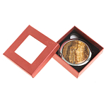 Зеркало карманное складное круглое из натурального камня Оникс в подарочной упаковке Silver Stone Mirrors варинант исполнения - 3 | Loft Concept в Краснодаре