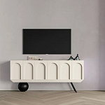 Дизайнерский комод с фактурным фасадом и чёрной ножкой в форме шара Samanta варинант исполнения - 3 | Loft Concept в Краснодаре