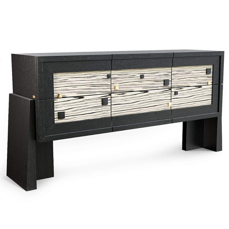 Дизайнерский Комод Tlaloc  Черный матовый Бежевый в Краснодаре | Loft Concept 