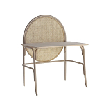 Письменный стол с круглой плетёной панелью для крепления заметок Allegory варинант исполнения - 1 | Loft Concept в Краснодаре