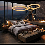 Люстра с 3-мя кольцами из натурального камня Minerals of Light варинант исполнения - 4 | Loft Concept в Краснодаре