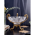 Чаша из прозрачного рельефного стекла на бронзовой подставке Eden Garden варинант исполнения - 4 | Loft Concept в Краснодаре