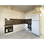 Угловой кухонный гарнитур белый и столешница под мрамор Gene Kitchen Set варинант исполнения - 5 | Loft Concept в Краснодаре