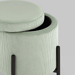 Светло-зеленый пуф на черных ножках SANJAY варинант исполнения - 3 | Loft Concept в Краснодаре