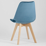 Стул с мягким велюровым сиденьем Arvika Blue варинант исполнения - 5 | Loft Concept в Краснодаре