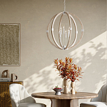 Подвесной светильник из дерева в форме сферы Eco Light варинант исполнения - 4 | Loft Concept в Краснодаре