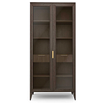 Витрина стеклянная 2-х дверная с ящиками и 5-ю полками Harper Line варинант исполнения - 3 | Loft Concept в Краснодаре