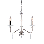 Люстра цвета никель с прозрачными стеклянными подвесками в форме капель Elstead Lighting варинант исполнения - 8 | Loft Concept в Краснодаре