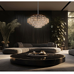 Люстра хрустальная в неоклассическом стиле на золотистом каркасе Majesty варинант исполнения - 1 | Loft Concept в Краснодаре