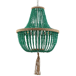 Люстра каплевидной формы украшенная зелеными круглыми бусинами Green Beads Chandelier варинант исполнения - 1 | Loft Concept в Краснодаре
