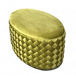 Пуф овальный плетеный оливкового цвета Pool Woven Velour варинант исполнения - 3 | Loft Concept в Краснодаре